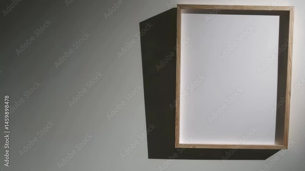 Poster sunlight creating dynamic shadow play on wooden frame over time