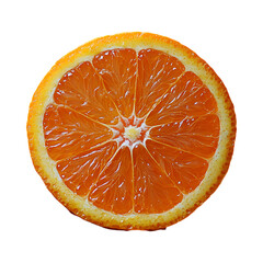 Juicy Orange Slice Delicious Citrus Fruit Healthy Vitamin C Isolated on Transparent Background