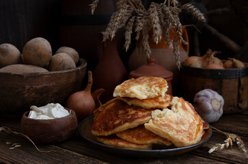 Homemade traditional Irish Boxty potato pancakes