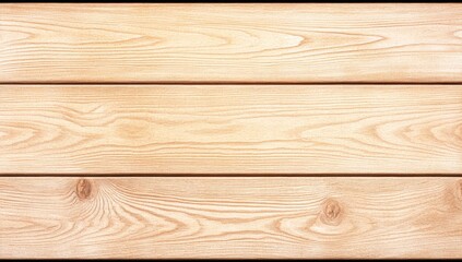 Fototapeta premium Light beige horizontal wooden planks. Close-up view of natural wood grain patterns. Smooth, even texture