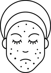 Acne Skin Condition Outline Icon