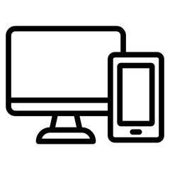 Responsive Vector Line Icon Design