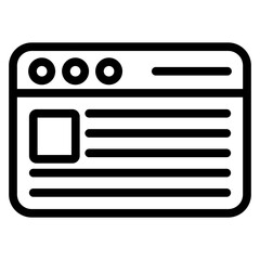 Blog Vector Line Icon Design
