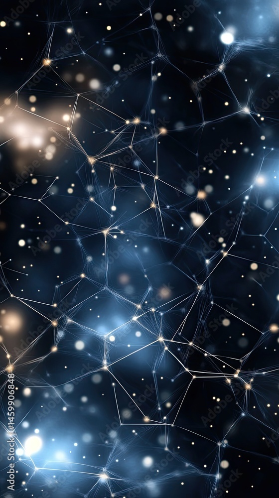 Poster a close-up of blue interconnected data nodes highlights the complexity of digital technology against