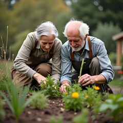 Whispers of Earth: A Couple's Timeless Garden Journey