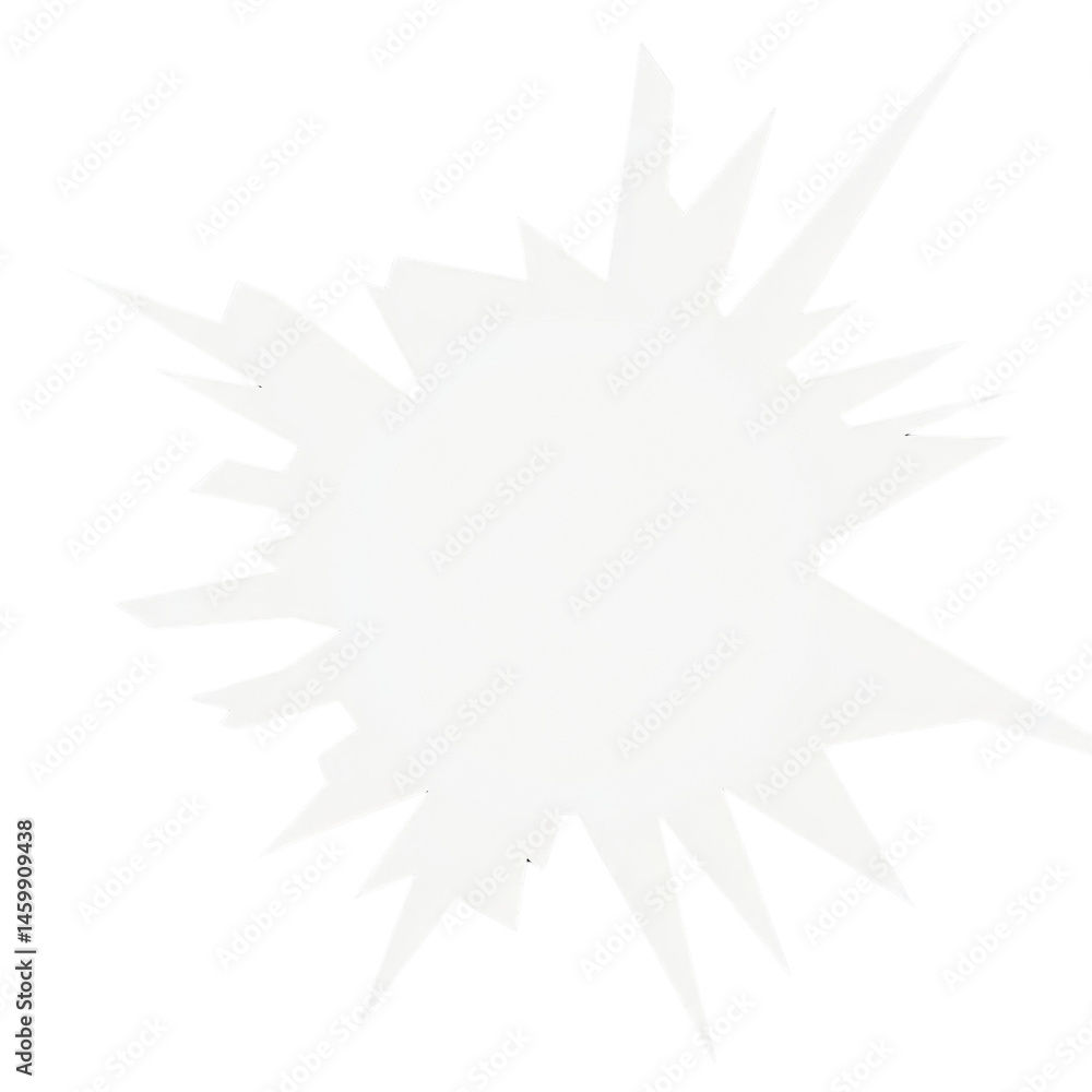 Poster abstract white burst shape on a clean backdrop for creative graphic design