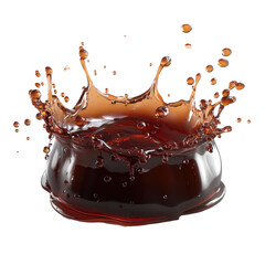 Hyper Realistic 3D Render Of Cola Soda  isolated on a transparent background