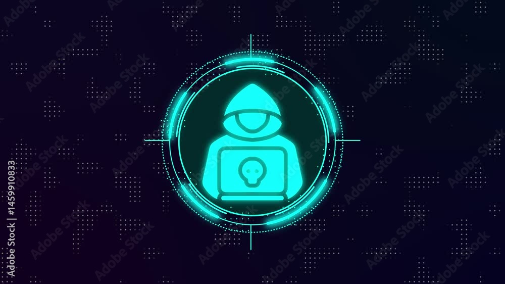 Poster cyber attack, computer protection, safety and internet security. abstract concept background of a pr