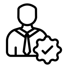 Obraz premium Successful Vector Line icon Design