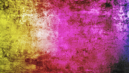 Fototapeta premium Soft, dreamy magenta watercolor hues on textured white paper create a vintage, grungy background perfect for retro designs and creative projects. A colorful wall featuring a large clock, great for ill