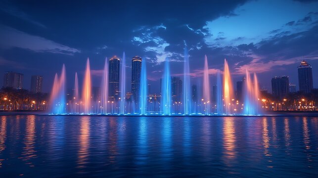 Jeddah&rsquo;s King Fahd Fountain Dazzling with Vibrant Water Show Picture