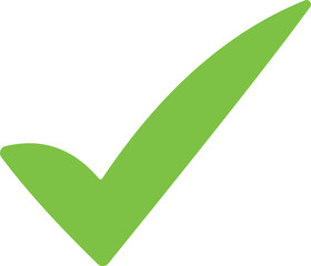 Green check mark icon, approval and confirmation, checkmark








