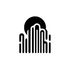 Abstract Black and White Sunrise Logo Design