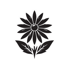 Black-eyed Susan Flower Silhouette – Bold Minimalist Vector for Laser Cutting and Craft

