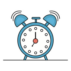 Classic Alarm Clock Icon – Time, Wake-Up, and Alert Concept