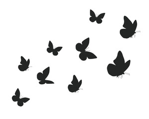 black flat flock hand drawn design vectoral 