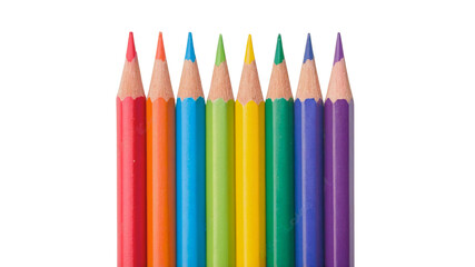 Color pencils isolated on transparent background

