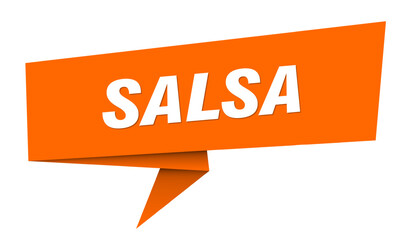 salsa banner. salsa speech bubble, label, sticker, sign template