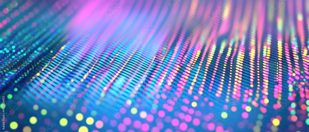 Poster vibrant multicolored light wave pattern digital abstract background