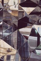 Reflective Abstract Surface with Immersive 3D Effect. Mirror Abstract Background