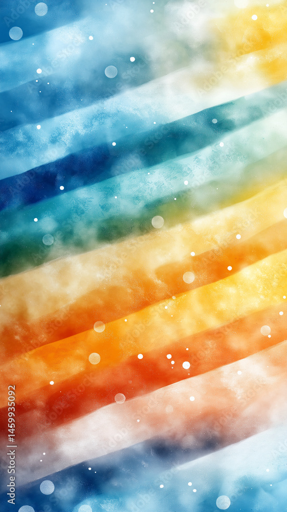 Poster vibrant abstract waves with soft colors and textures