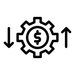Money Flow Vector Line Icon Design