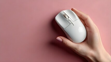 hand with computer mouse