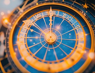 Ornate clock face, intricate design