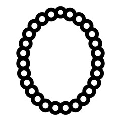 Carnival Beads Vector Line Icon Design