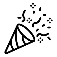 Obraz premium Carnival Confetti Explosion Vector Line Icon Design
