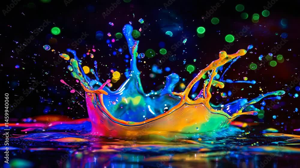 Poster vibrant colorful splash of paint creating an artistic abstract background for creative projects and 
