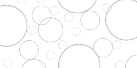 Vector circles template vector design and geometric overlapping circle background with shadow. Modern design background for report and project presentation template. soft light white paper circles in 