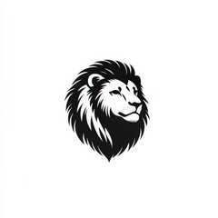 Image of a lion from the side with a modern drawing style and black outline logo