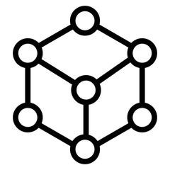 Cube Vector Line Icon Design