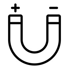 Magnet Vector Line Icon Design