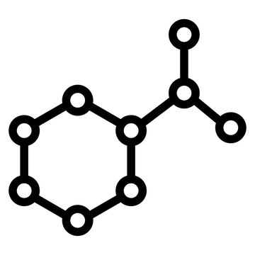 Molecule Vector Line Icon Design