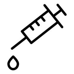 Syringe Vector Line Icon Design