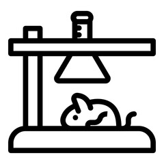 VolumetricAnimal Testing Vector Line Icon Design