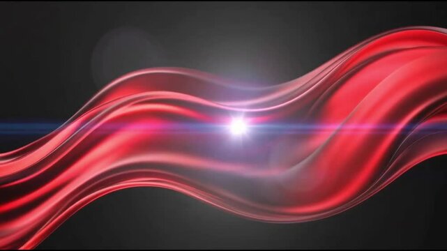 Abstract red wave design with smooth lines and a vibrant color flow, animation in 4k, Generative AI