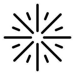 Firecracker Explosion Vector Line Icon Design