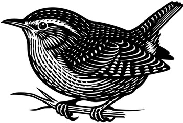 hand drawn illustration of a bird