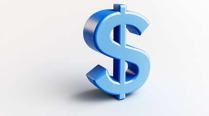 Obraz premium Simple white icon featuring blue global currency exchange symbol rendered in 3D using clean lines minimalism
