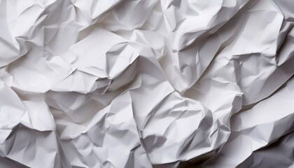 Obraz premium crumpled paper white texture background