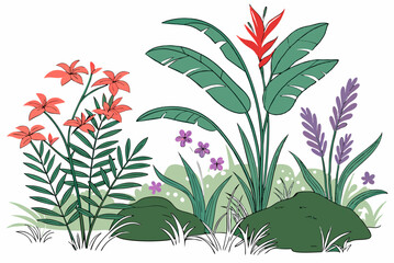 flowers and grass