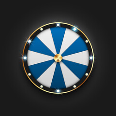 Luxury spinning fortune wheel, lucky roulette, online promotion events, vector illustration