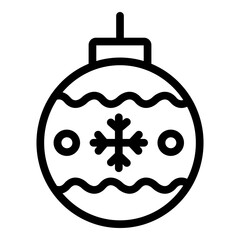 Christmas Ornament Vector Line Icon Design