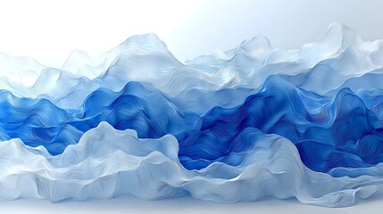 Obraz premium Abstract Blue Ice Crystal Mountain Wallpaper