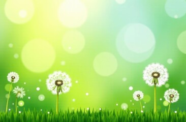 Obraz premium Delicate background with dandelions.