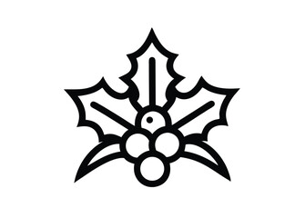 christmas-holly-berry-icon-set-in-black-and-white- (1).eps