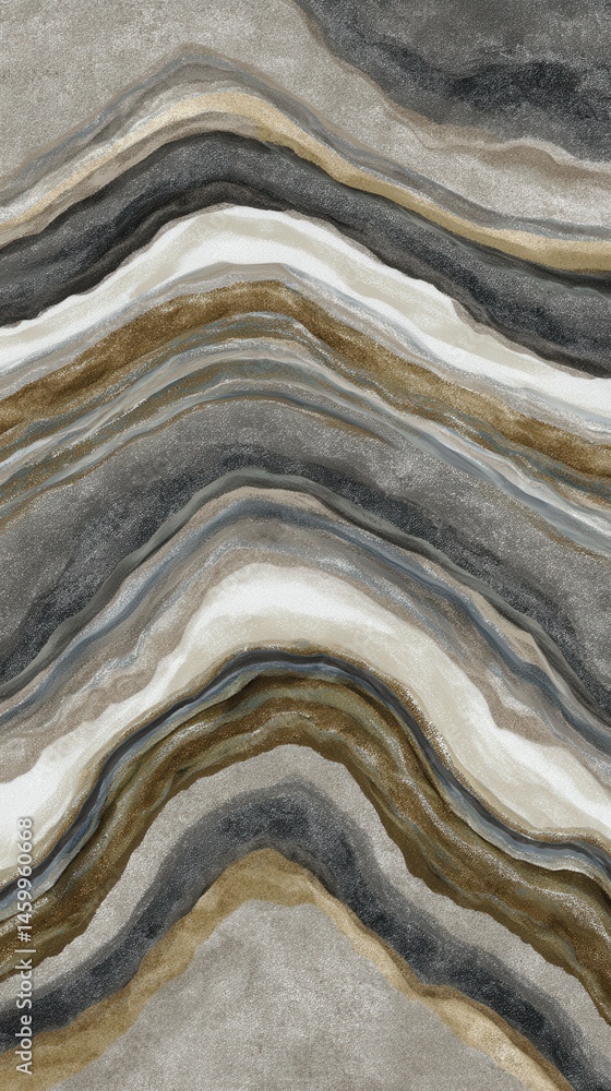 Poster abstract texture pattern with earthy tones in wavy layers for backgrounds and designs
